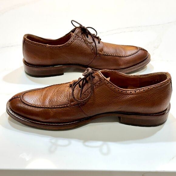 Alan Payne Brown Leather Split Toe Lug Sole Oxfords. Size 10. main image 8